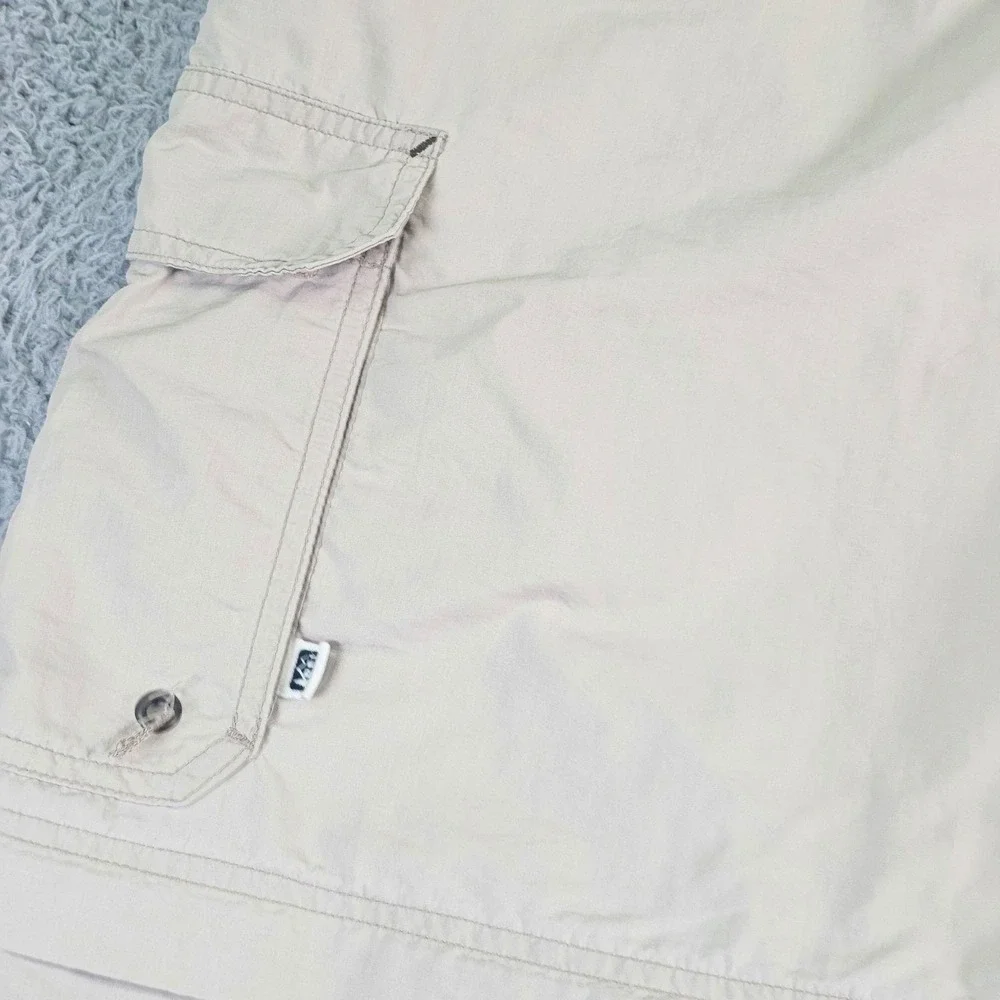 REI Pants Mens 36x32 Beige Nylon Convertible Cargo Hiking Outdoor Travel